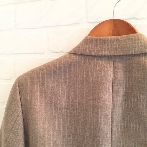 Vintage Men’s Blazer A.Gold & Sons Pinstripe Wool Moka Cream Old money 42L - Picture 14 of 15